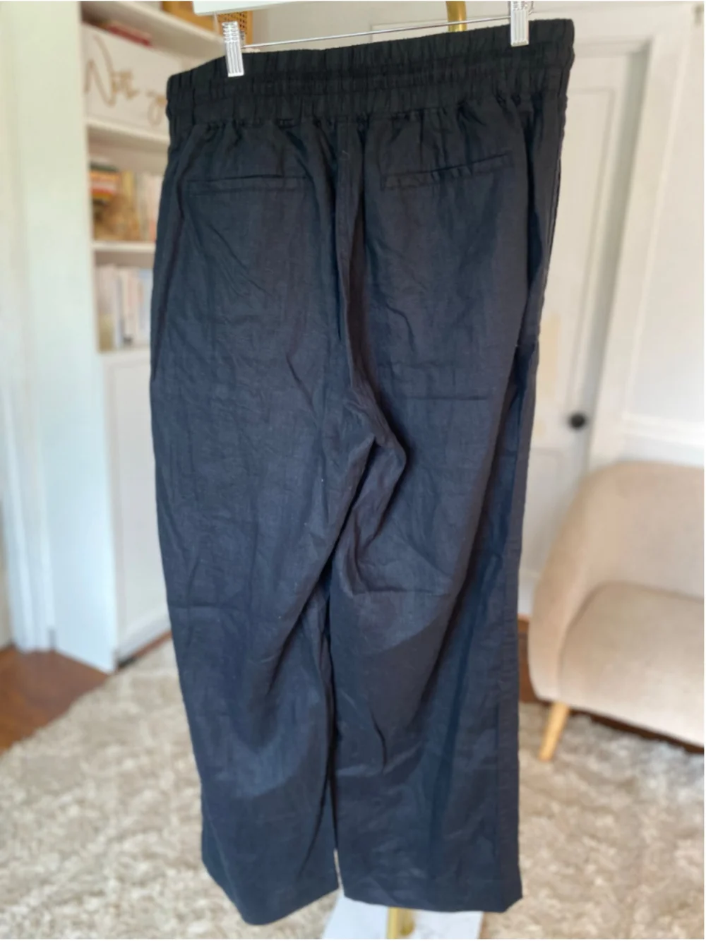 Quince 100% Linen Wide Leg Pants Lounge Quiet Luxury Coastal Vaca Beachy Boho XL